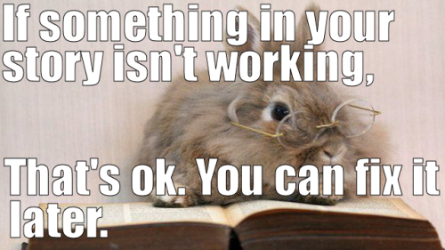 realrandomsam:  Some new Happy Writer Bun for the writing lovelies out there. Keep writing! You can do it! 