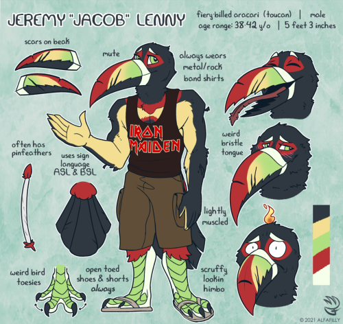 The final main ref for my Survived!Dad!AU is done!! IT’S JEREMY 2.0!! I ended up caving and making h