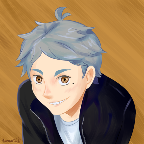  Experimental painting of Sugawara. I had art block and felt like trying out a new brush .ig  twitte