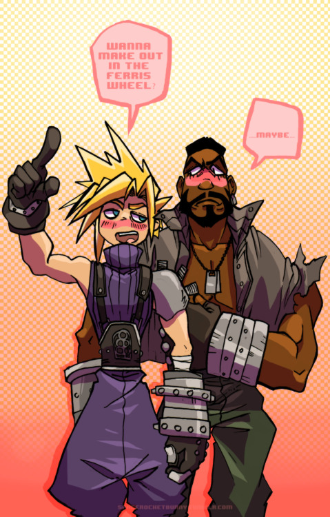 redgaloshesforfeet:  spacerocketbunny:  Today I learned that you can date Barret in FF7, whelp looks like I’m gonna play ff7 again  I don’t care about FF7 but I care about this. 