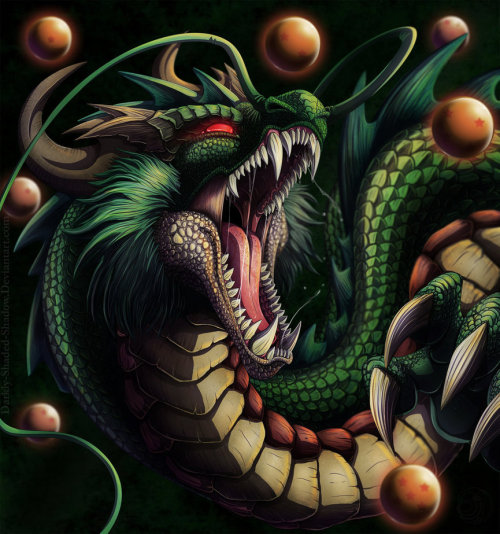 thetaintedheartofvegeta:  Fantastic Shenron Artwork by: http://darkly-shaded-shadow.deviantart.com/ 