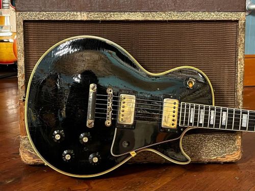 1969 Gibson Les Paul Custom with some intense lacquer checking and all the fun 1968 bits including t