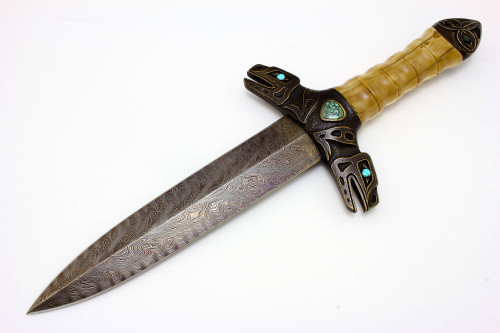 gunrunnerhell: Kemal Knives - Damascus and Walrus Ivory Dagger