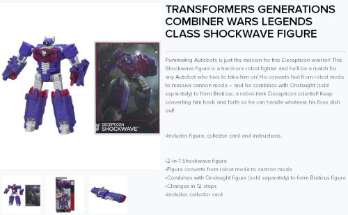 Pummeling Autobots is just the mission for this Decepticon warrior! This Shockwave figure is a hardc