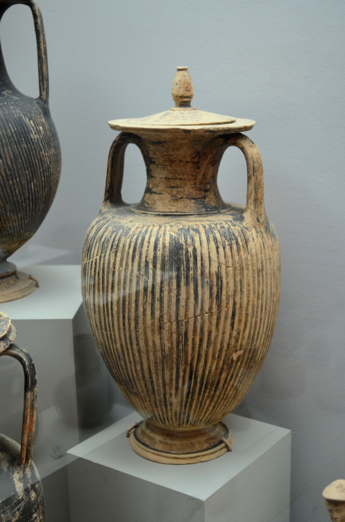 greek-museums:Archaeological Museum of Leukas:An very important group of hellenistic cinerary urns, 