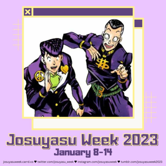 josuyasuweek2023:Josuyasu Week Prompts are here! You can find them all online on the Josuyasu Week Carrd: Josuyasu Week 2023We can’t wait to see what you make! 