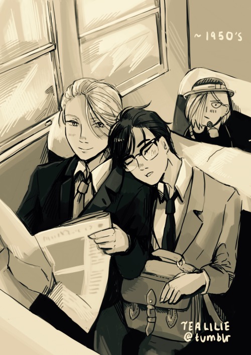 tealilie-art:Victuuri Week Day 02: Historical AUAnyways here’s my contribution to victuuri wee