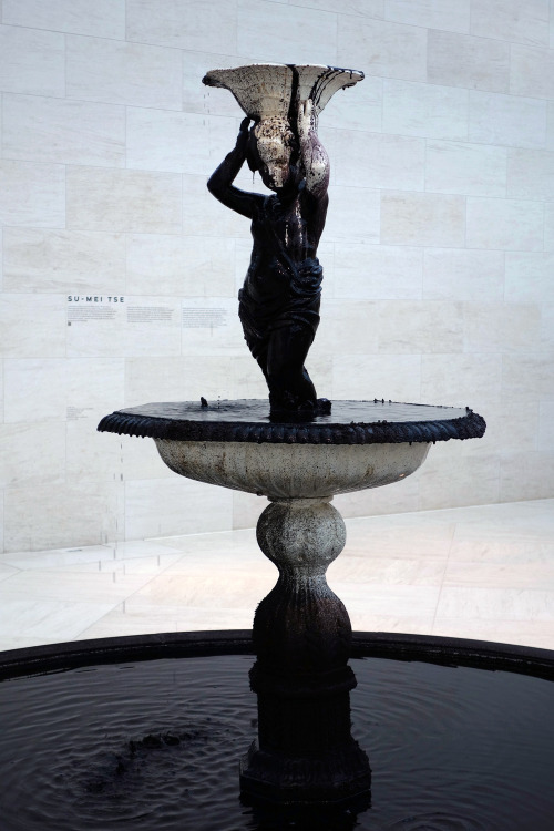 Su-Mei Tse - Many Spoken Words (2009) - Cast iron, black ink, steel, pump, plastic and stone.