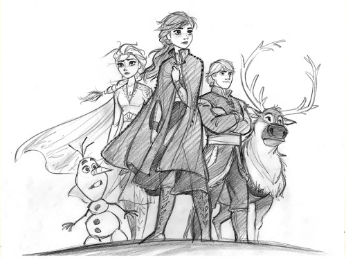 Frozen 2 is here finally!! So much fun to draw these characters again! Some of these poses are ended