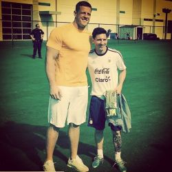 JJ Watt and Messi. 😳😂😱😂