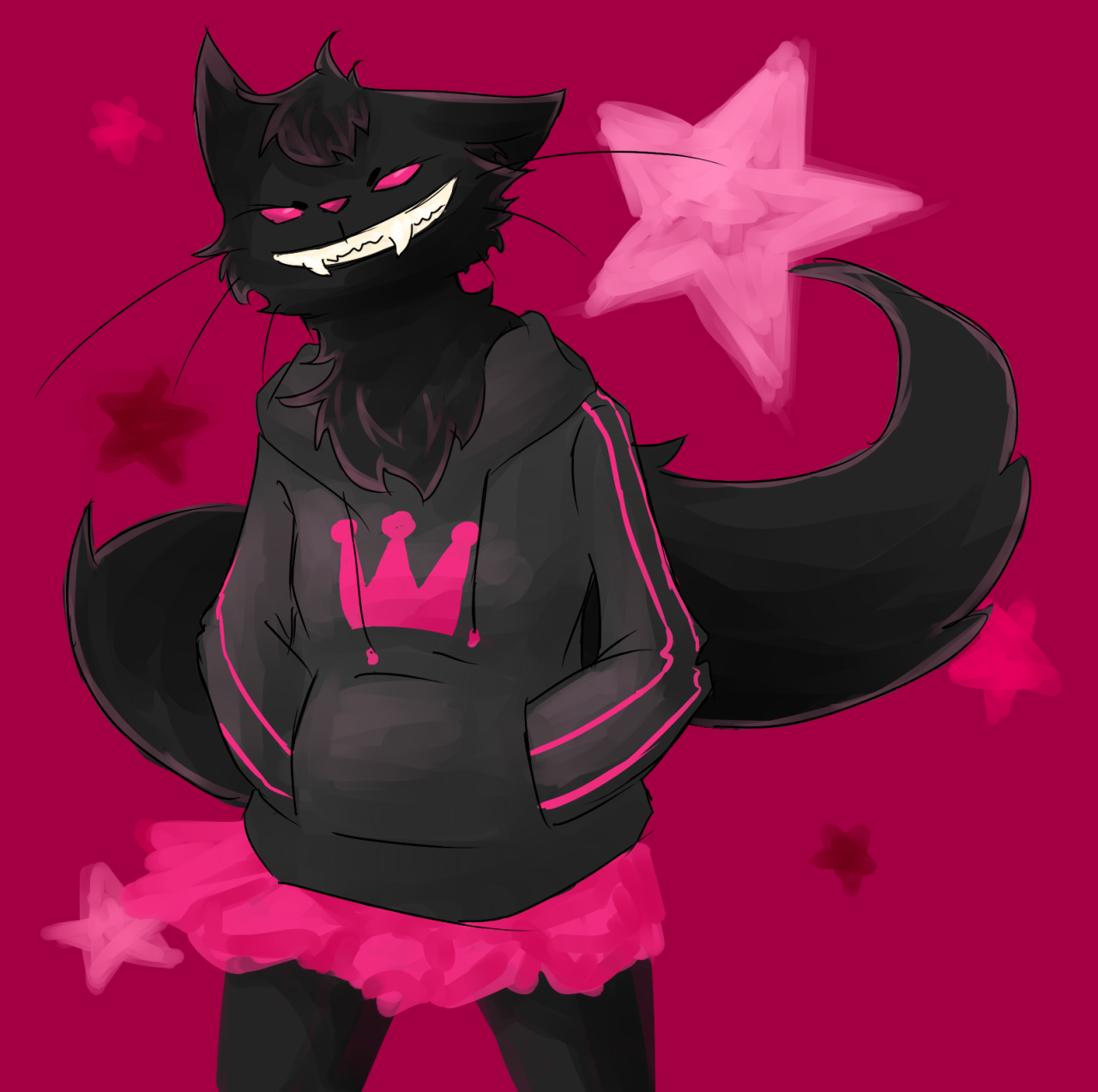  Happy birthday miss Harumi! I drew your cute badass fursona as gift, I hope you