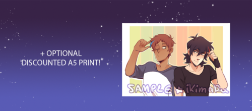 yoo I ran out of all the leftover copies I had left of the Klance zine I made back in december! thanks everyone for enjoying the zine <3so I decided to do another round, PREORDERS HERE!⭐️ format: A5, perfect bound, 36 full color illustrations,