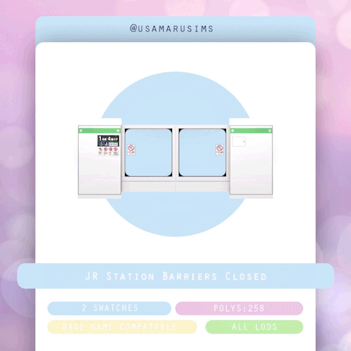 usamarusims: ❀ JR Station Barrier Doors Set ❀This post has been sitting in my draft for too long, an