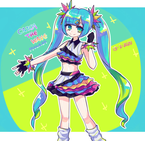  project diva mega39s finally came outa miku from catch the wave to celebrate! 