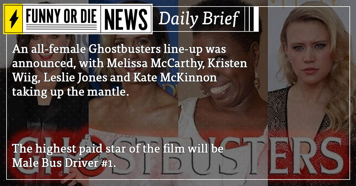 FOD News Daily Brief: Ghostbusters Cast Announced