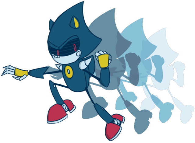It’s Metal Sonic, from the classic videogame, Metal Sonic the Hedgehog! #sonic#art#metal sonic#sonic fanart
