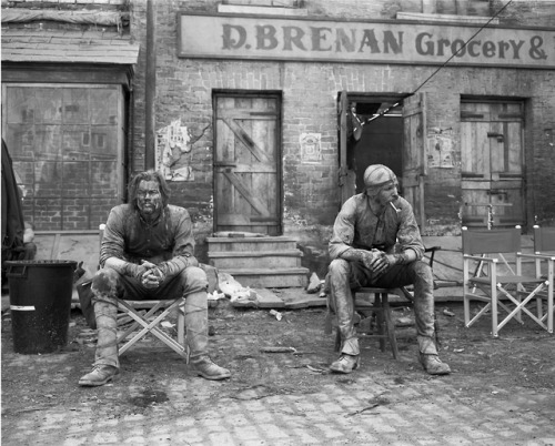  Leonardo DiCaprio and Daniel Day-Lewis photographed by Brigitte Lacombe on the set of Gangs of New 