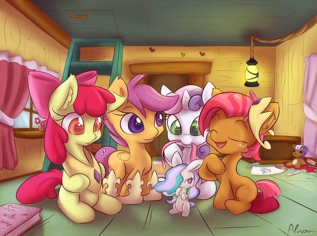 vinyls-crib:  Fun time with Princess and CMC by *Alasou So this bunny now has the