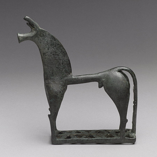 Bronze horse with sphyrelaton technique. 8th century B.C. Rogers Fund, 1921. The Metropolitan Museum
