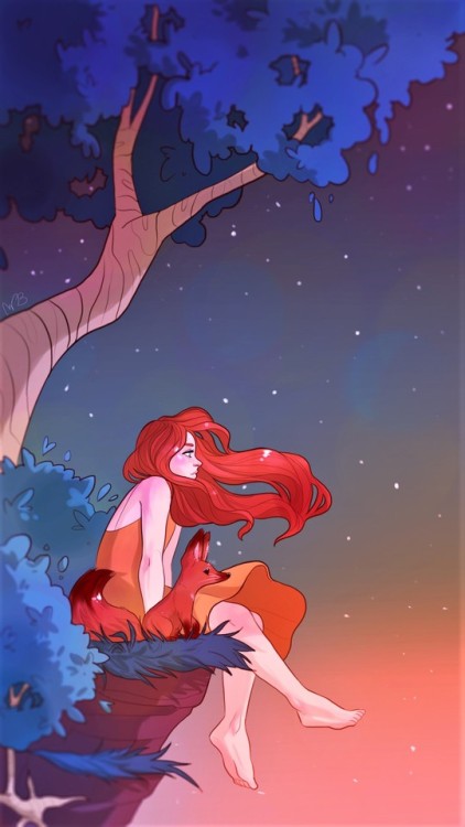 Some girl with her fox
