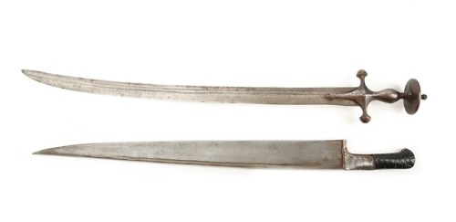 victoriansword:Indian Tulwar and Afghan Khyber Knife, 19th Century An 18th or 19th century Indian tu