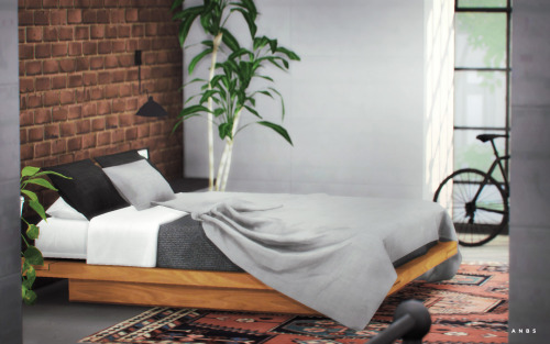 . . . wip: plant wall - bicyle - matress - pillows - blanket - rug - plant - light - window