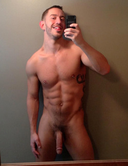 selfportraitmen:  sausagemassage:  The gorgeous (and very naked) @BryanColeXXX  self p.