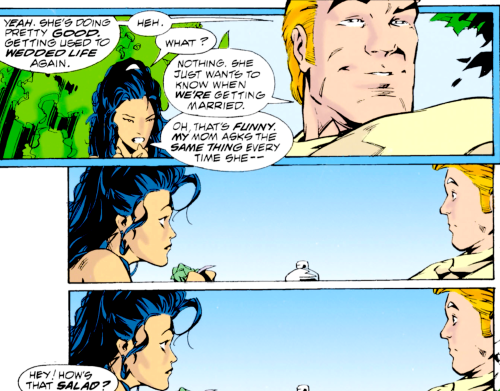 dailydccomics:marriage talk? SEND IN THE NINJASThe Flash vol 2 #108