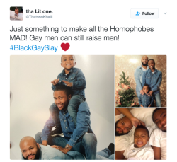 refinery29:  Happy Valentine’s Day. Why don’t you celebrate it by spending more time with the glorious #BlackGaySlay hashtagIt’s…just…so….beautiful!!! Also, the way at least one member of #BlackGaySlay stood up for himself in response to a