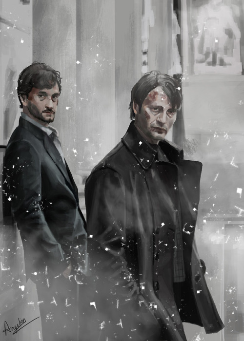 angelionart:  Into the Darkness - Hannibal Lecteur and Will Graham I’ve got some news! First, 
