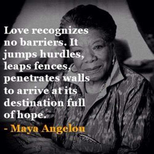 Very sad to wake up and see that this incredible, inspiring woman has gone to be with God…Leaving behind a legacy of strength and hope that all woman will take up one day. RIP Ms. Angelou, you’ll be greatly missed. 