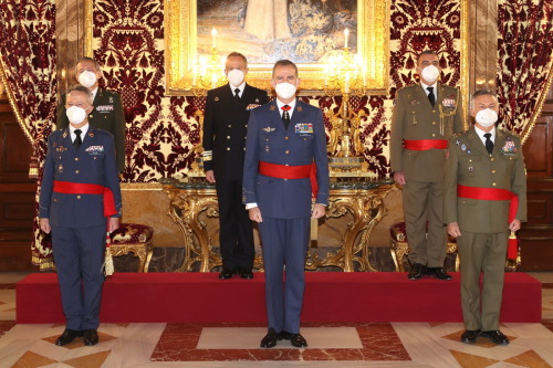 February 8, 2022: King Felipe held military audiences at the Royal Palace