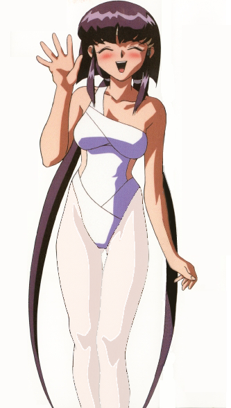 Ayeka showing off her sexy body in a nice swim suit and some sexy pantyhose.