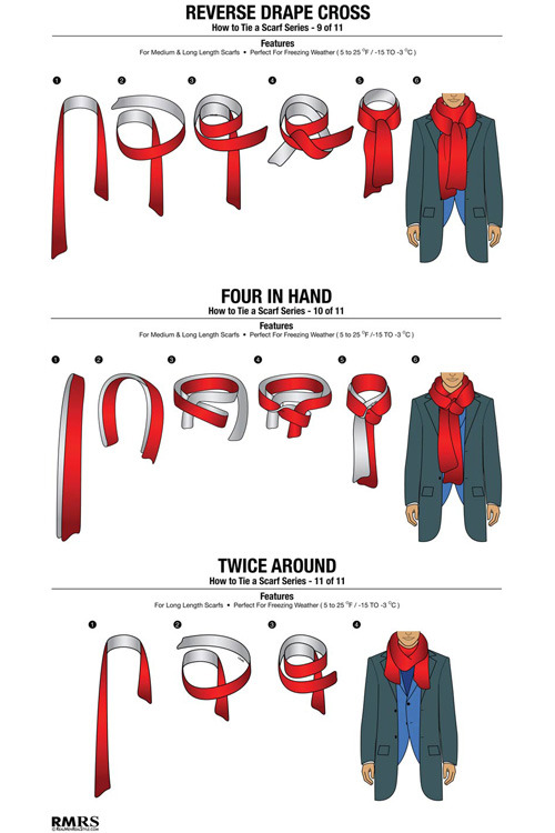 voyagebysexualdiscovery:  onfire40:  magiccharlie:  onfire40:  nevver:  How To Tie A Scarf Chart  Because, well, first world problems.  This is incredibly important  I love you! Lol  Saw this in Europe everyday …. Nice