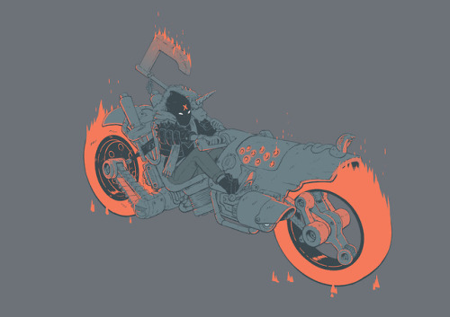 maxprentisvisual - Fire Bike DudeWas meant to be an inktober...