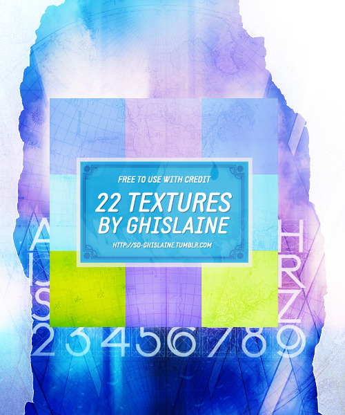 so-ghislaine:  First pack of textures. This pack contains 22 textures, free to use if you credit this tumblr. Download here 