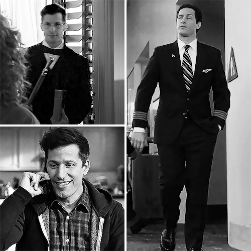 cheddarthefluffyboi: Jake peralta in black &amp; whiterequested by @peraltastarkov