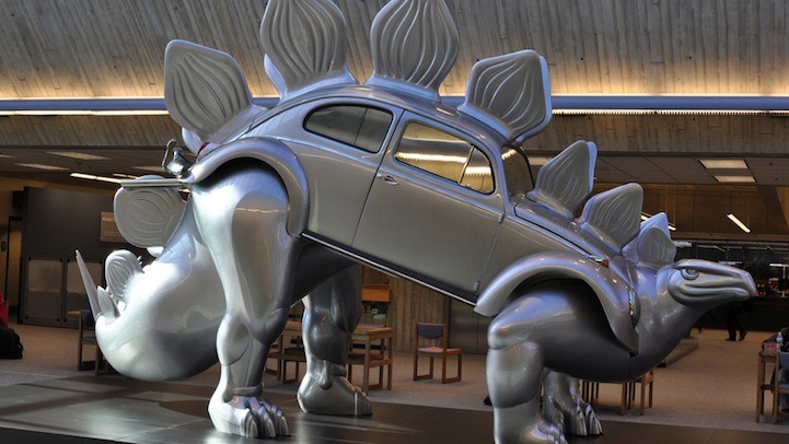 archiemcphee:  Behold the Triceracopter and Stegowagenvolkssaurus. These two awesome