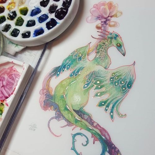 A Little Succulent #dragon. #succulent #succulents #succulove #succulentaddict #succulove #watercolor