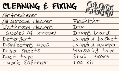 astro1995:pocketfulofrocketfuel:postmarq:College Packing Index Cards:Use these index cards as a coll