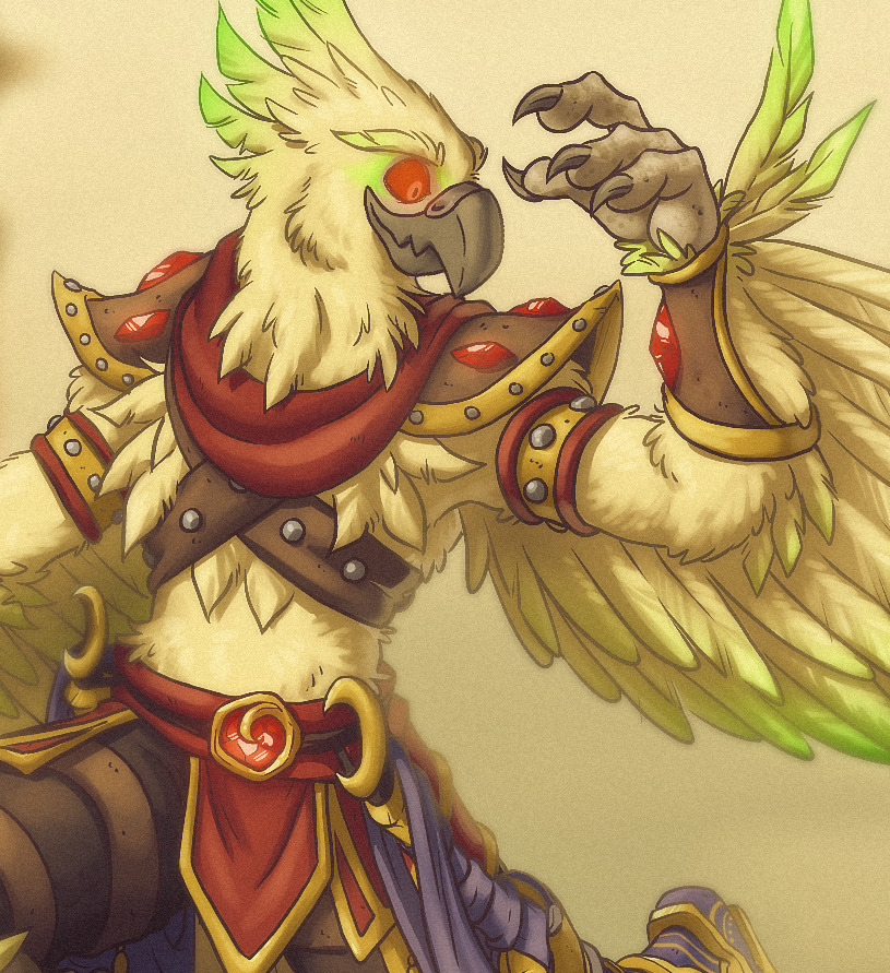 xuza:Commission for @rainbowbuttocks of her arakkoa boy! A birthday gift from her