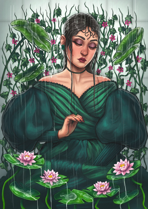 ‘Right As Rain’ &ndash; my part of my art collab ThreeInspos Inspirations used: 1830′s women’s fashi