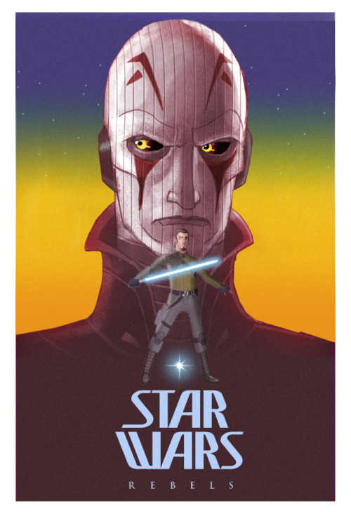 Vintage Style Ralph McQuarrie Rebels Poster 2 by Brian-Snook