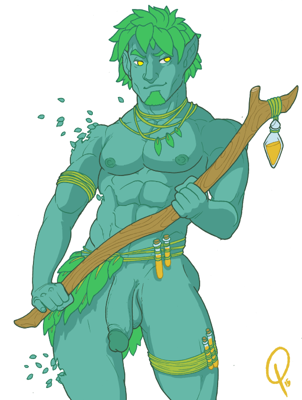 ppmaqero:  Patreon Higgins requested:  “naked muscly greenish/aqua man semi made