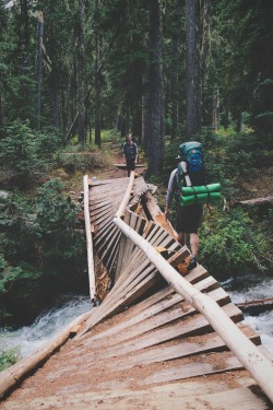 jaymegordon: Troubled bridge over water, North Cascades NP ➾ Jayme Gordon 