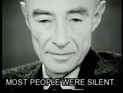 russellmiller:   Dr. J. Robert Oppenheimer (Father of the atomic bomb) - Imgur  Seems rather glum about his position within the world [via]