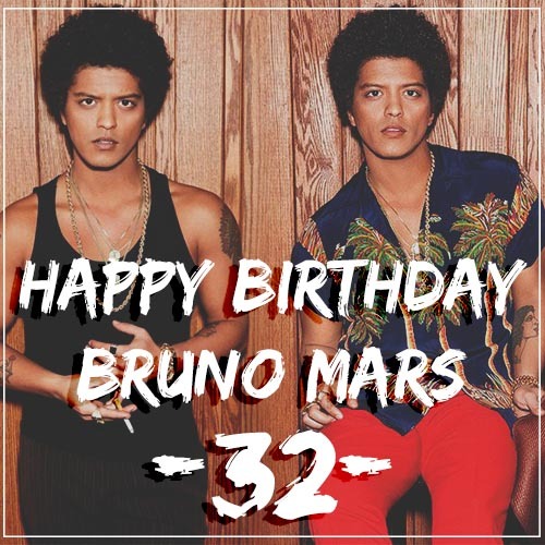 unchxxrted:Happy birthday Bruno Mars