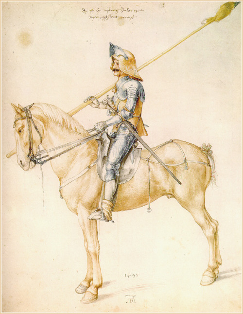 artist-durer:Knight On Horseback, Albrecht Durerhttps://www.wikiart.org/en/albrecht-durer/knight-on-