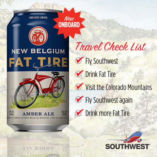 chirosangaku:  Southwest adds bike-friendly New Belgium to menu | Dirt Rag