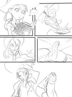 suplexpizza:  Scribbled roughs of an Akko